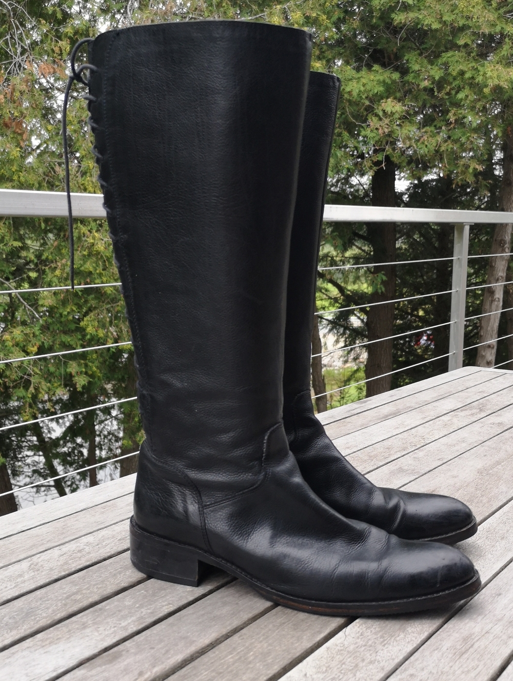 Boemos tall black leather boots